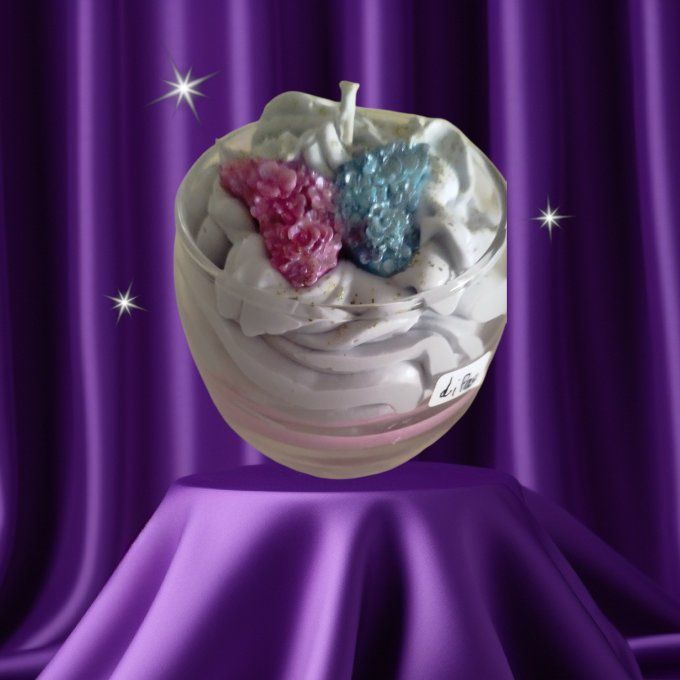 Bougie Gourmande Lilas Les Créas de Titia 200g Parfum Fruité