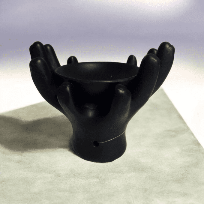 brûleur main ouverte noir mat